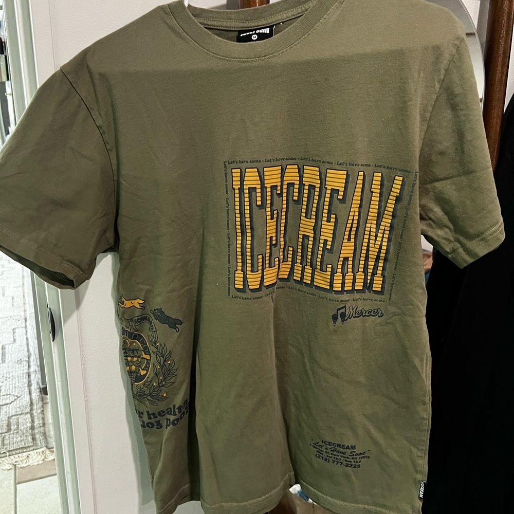 Icecream Mercer Short-Sleeve Tee Olive Green Graphic T-Shirt